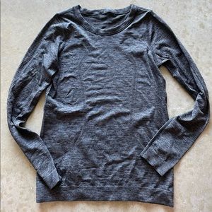 Lululemon swiftly long sleeve shirt gray size 6